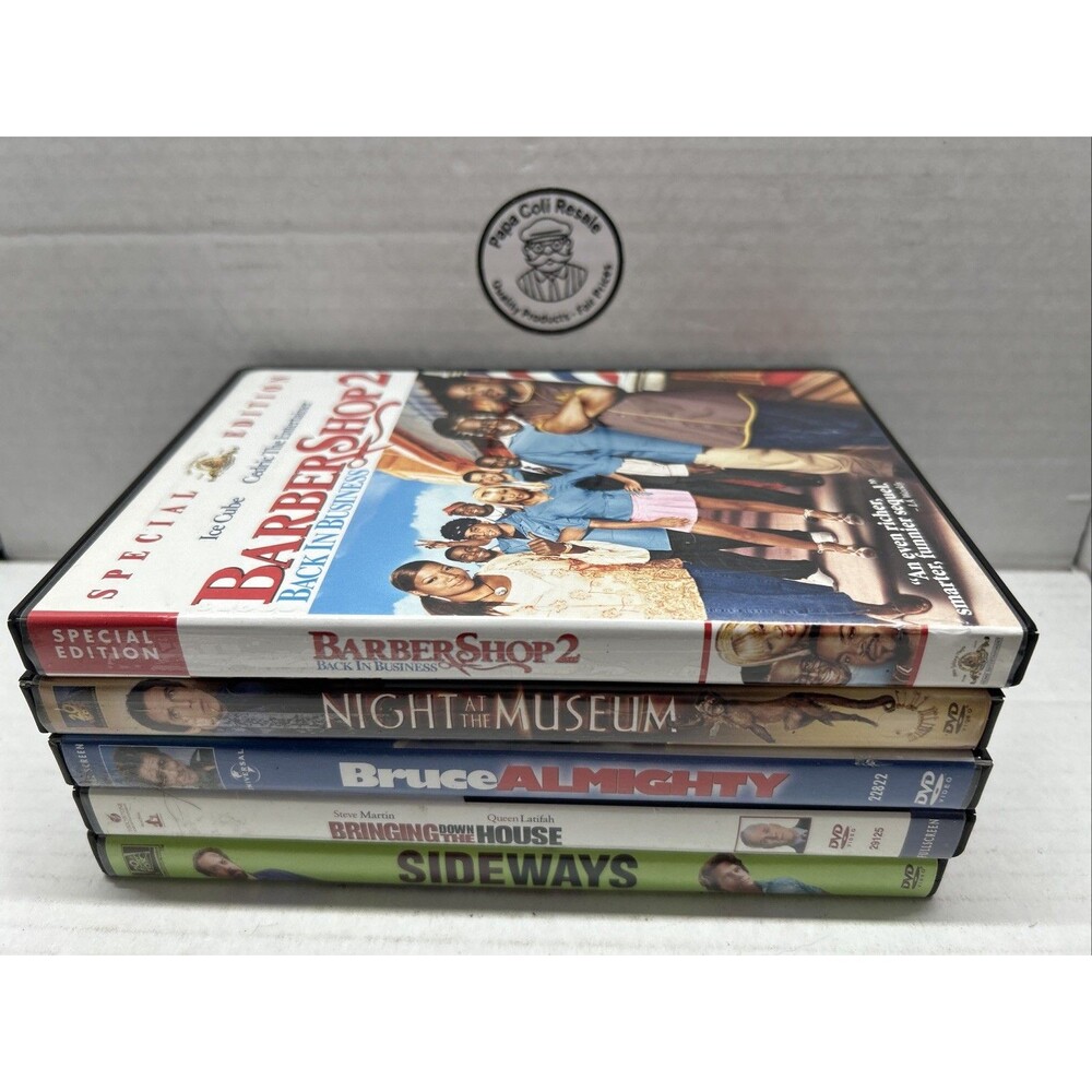 5 Movie Comedy DVD Lot - Sideways, Barbershop 2, Bruce Almighty...